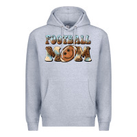 Heather Grey football mom football smiley face Premium Hoodie - BarkalooDesign