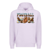 Lilac football mom football smiley face Premium Hoodie - BarkalooDesign