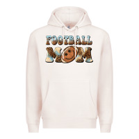 Pale Pink football mom football smiley face Premium Hoodie - BarkalooDesign