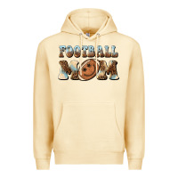 Football Mom Football Smiley Face Premium Hoodie | Teevron