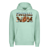 Seafoam football mom football smiley face Premium Hoodie - BarkalooDesign