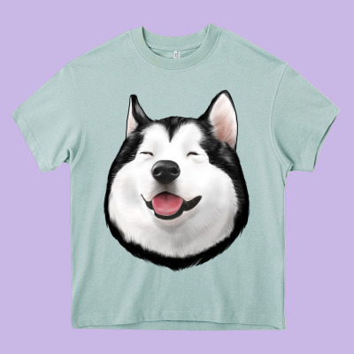 Husky Heavy Core Tee Designed By Jasminsmagicworld