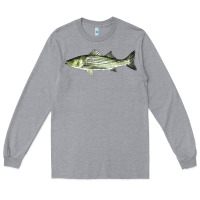Heather Grey Striped Bass Long Sleeve Tee - LillyAllenDesigns