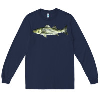 Navy Striped Bass Long Sleeve Tee - LillyAllenDesigns