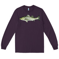 Plum Striped Bass Long Sleeve Tee - LillyAllenDesigns