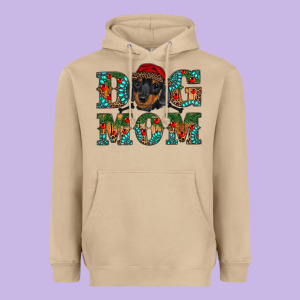 Christmas Dog Mom Dachshund Heavyweight Hoodie Designed By Ranaportraitstore