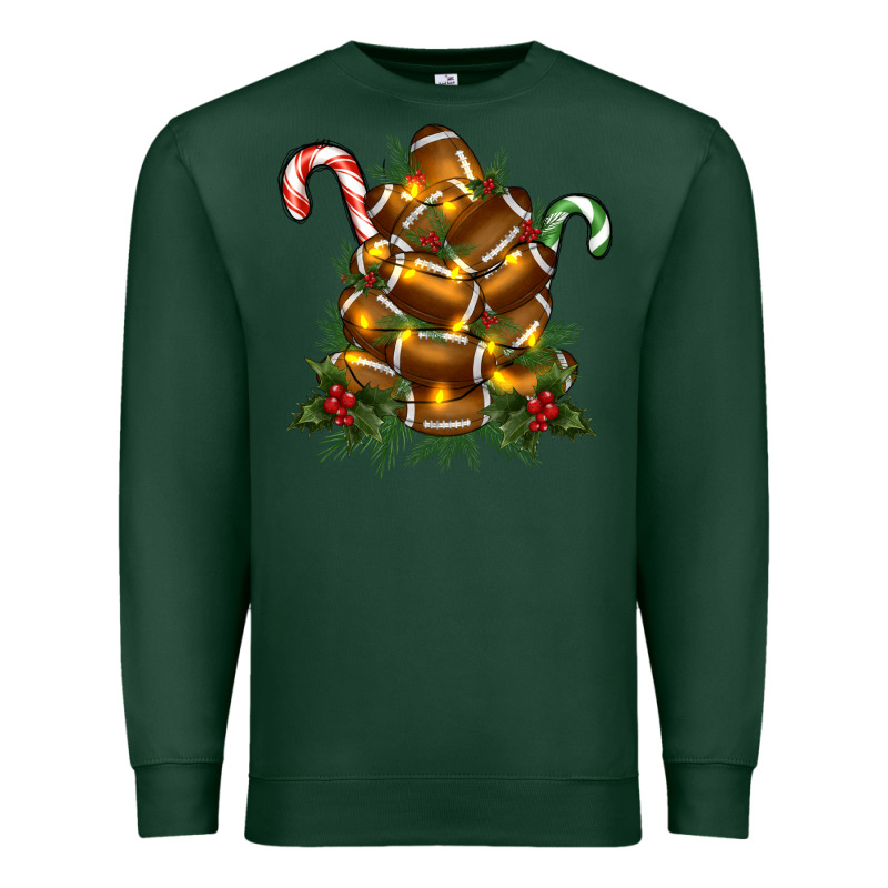 Football Tree Christmas Premium Sweatshirt by RanaPortraitStore | Teevron