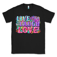 Black Live laugh love hippie Valentine's Day Classic Tee - FaDigitalArtStudio