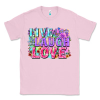 Bubblegum Pink Live laugh love hippie Valentine's Day Classic Tee - FaDigitalArtStudio