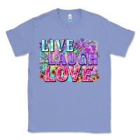 Colony Blue Live laugh love hippie Valentine's Day Classic Tee - FaDigitalArtStudio