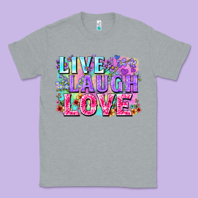 Live Laugh Love Hippie Valentine's Day Classic Tee Designed By Fadigitalartstudio