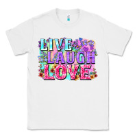 White Live laugh love hippie Valentine's Day Classic Tee - FaDigitalArtStudio