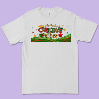 Christmas Vibes Libbey Glass Premium Tee Designed By Bundleandbundleshop