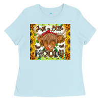 Baby Blue Just A Little Moody Ladies Tee - CowhideDigitalArt