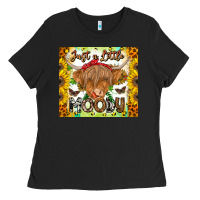 Black Just A Little Moody Ladies Tee - CowhideDigitalArt