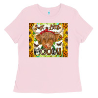 Bubblegum Pink Just A Little Moody Ladies Tee - CowhideDigitalArt
