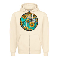 Sandshell Round western pattern Zipper Hoodie - Jasminsmagicworld