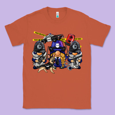Police Gnome Classic Tee Designed By Barkaloodesign