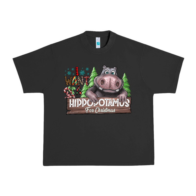 Iwant Hippopota Maps For Christmas Urban Heavy Tee by CowhideDigitalArt | Teevron