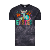 Cloud Black My 1st Easter Vintage Tee - CowhideDigitalArt