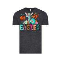 Vintage Black My 1st Easter Vintage Tee - CowhideDigitalArt
