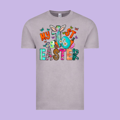 My 1st Easter Vintage Tee Designed By Cowhidedigitalart