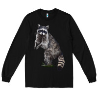Black Raccoon Illustrations Long Sleeve Tee - LillyAllenDesigns