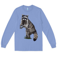 Colony Blue Raccoon Illustrations Long Sleeve Tee - LillyAllenDesigns