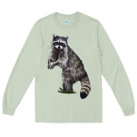 Matcha Raccoon Illustrations Long Sleeve Tee - LillyAllenDesigns