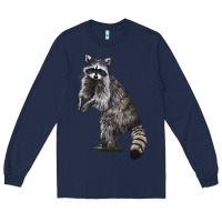 Navy Raccoon Illustrations Long Sleeve Tee - LillyAllenDesigns
