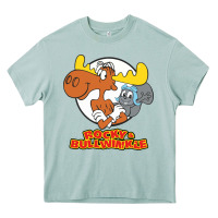 Arona rocky & bullwinkle Heavy Core Tee - linhVisuals