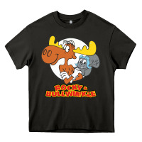Asphalt rocky & bullwinkle Heavy Core Tee - linhVisuals