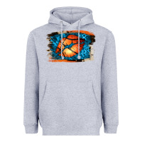 Heather Grey Basketball Lips Heavyweight Hoodie - Jasminsmagicworld