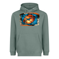 Sage Basketball Lips Heavyweight Hoodie - Jasminsmagicworld