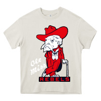 Cream vintage colonel reb Heavy Core Tee - linhVisuals
