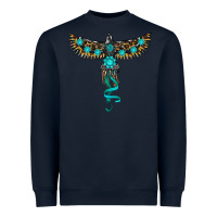 Navy turquoise thunderbird Heavyweight Sweatshirt - RanaPortraitStore