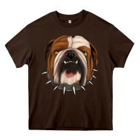 Chocolate Brown Bulldog Heavy Core Tee - Jasminsmagicworld