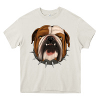 Cream Bulldog Heavy Core Tee - Jasminsmagicworld