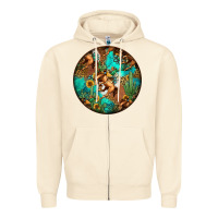 Western Pattern Circle Zipper Hoodie | Teevron