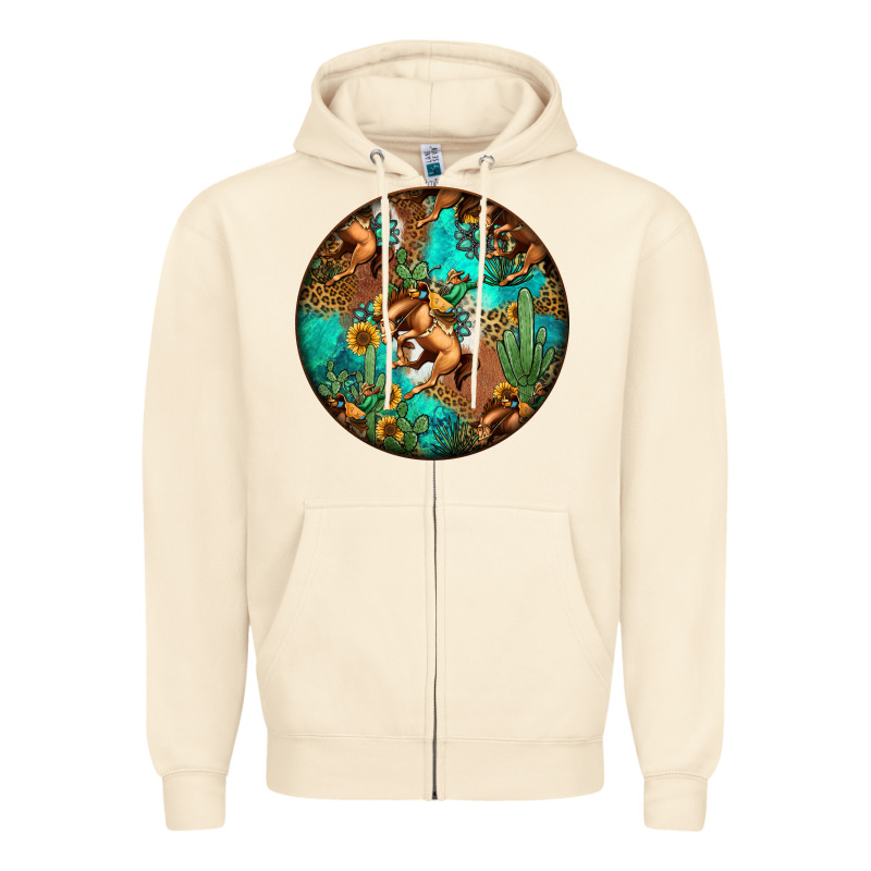 Western Pattern Circle Zipper Hoodie by Jasminsmagicworld | Teevron