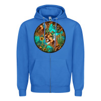 True Royal western pattern circle Zipper Hoodie - Jasminsmagicworld