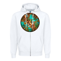 White western pattern circle Zipper Hoodie - Jasminsmagicworld