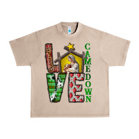 French Oak Love Come Down Urban Heavy Tee - CowhideDigitalArt