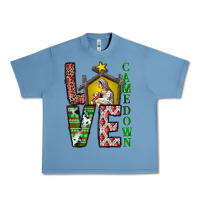 Pebble Blue Love Come Down Urban Heavy Tee - CowhideDigitalArt