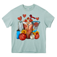 Arona Basketball Sunflower Frappe Heavy Core Tee - FaDigitalArtStudio