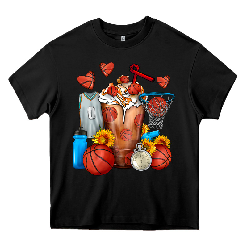 Basketball Sunflower Frappe Heavy Core Tee by FaDigitalArtStudio | Teevron