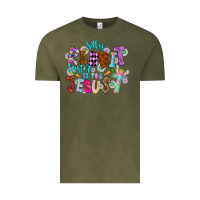Vintage Olive Silly Rabbit Easter Is For Jesus Vintage Tee - CowhideDigitalArt