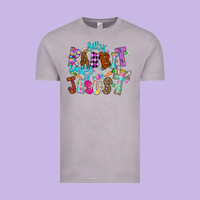 Silly Rabbit Easter Is For Jesus Vintage Tee Designed By Cowhidedigitalart