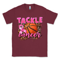 Burgundy Tackle Cancer Basketball Classic Tee - FaDigitalArtStudio