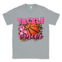Heather Grey Tackle Cancer Basketball Classic Tee - FaDigitalArtStudio